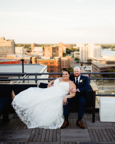 Wedding Couple - Embassy Suites Rockford Rooftop